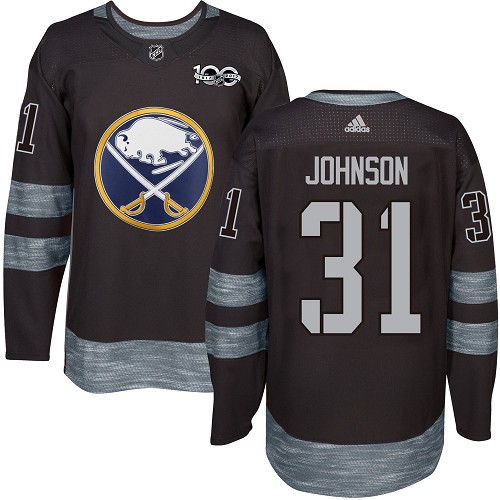 Adidas Sabres #31 Chad Johnson Black 1917-100th Anniversary Stitched NHL Jersey - Click Image to Close